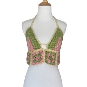 Handmade Granny Square Crochet Bralette
